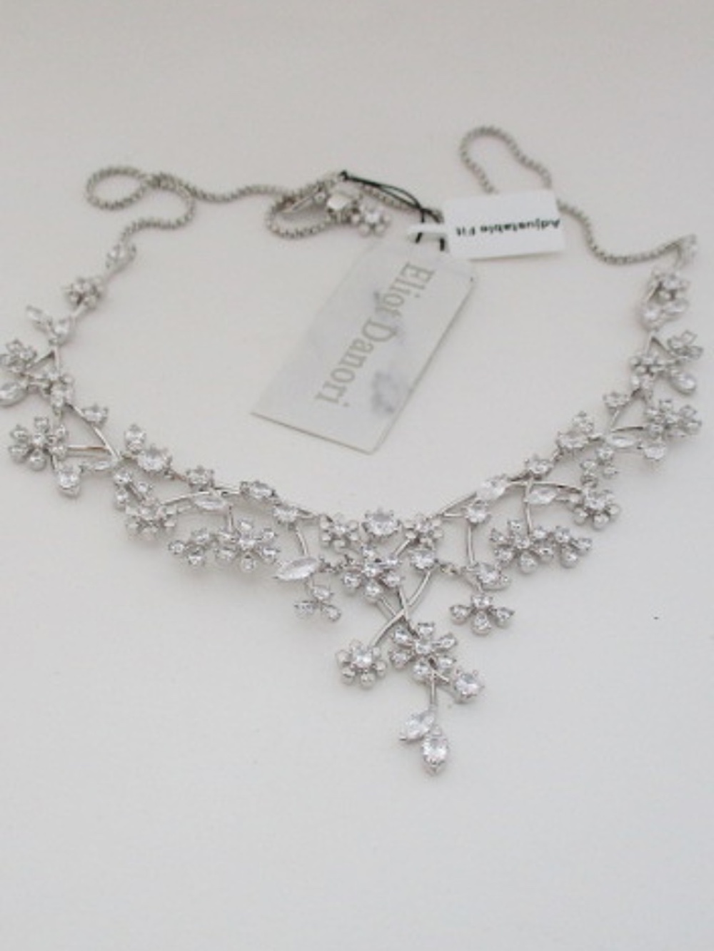 ELIOT DANORI - Cubic Zirconia Flower Statement Necklace